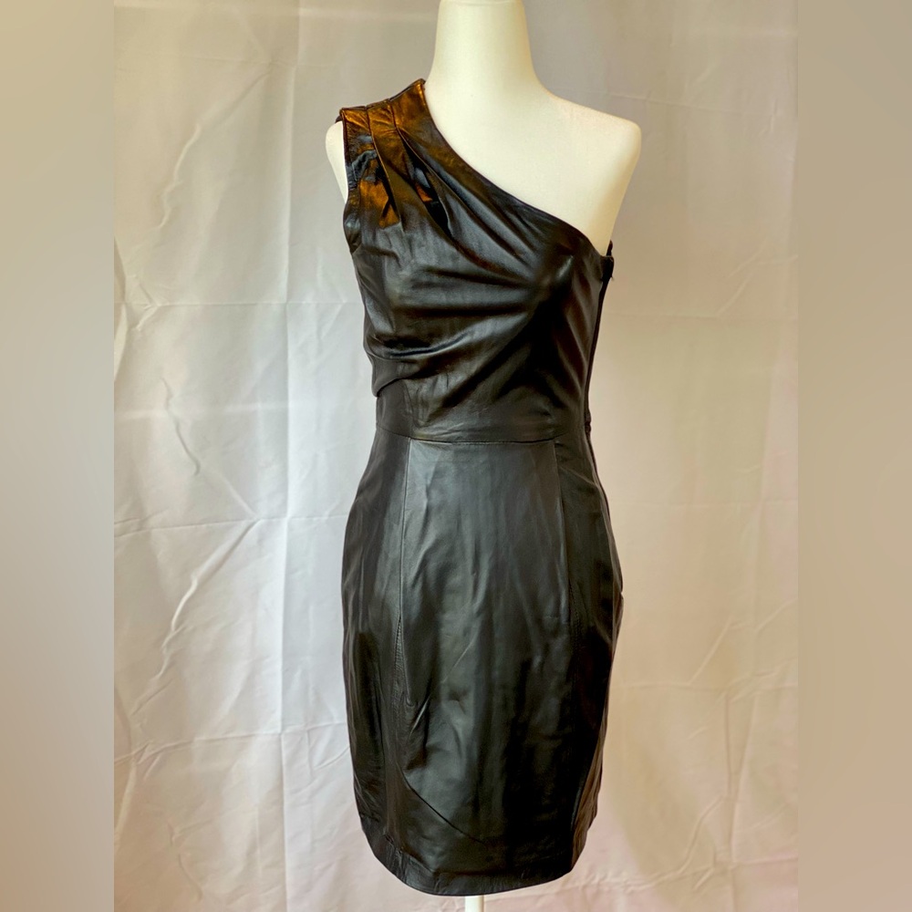 Jimmy Choo for H&M Black Leather Dress, XS NWT